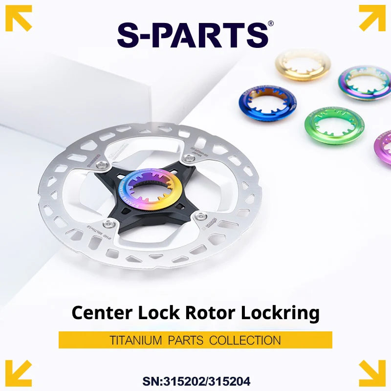 S-PARTS Titanium Alloy Center Lock Disc Rotor Lockring (1PCS)