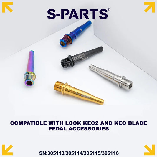 S-PARTS Titanium Pedal Upgrade Kit for LOOK KEO2 MAX (60.5g) & KEO BLADE (52.9g) – Axles