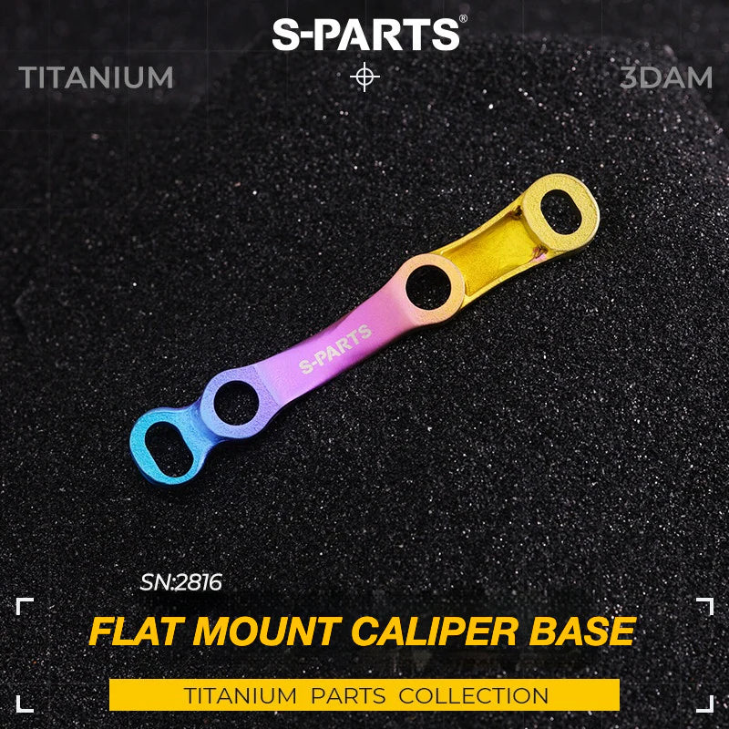 S-PARTS Titanium 3D Printed Flat Mount Front Brake Adapter for Shimano Road Disc Brakes