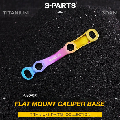 S-PARTS Titanium 3D Printed Flat Mount Front Brake Adapter for Shimano Road Disc Brakes