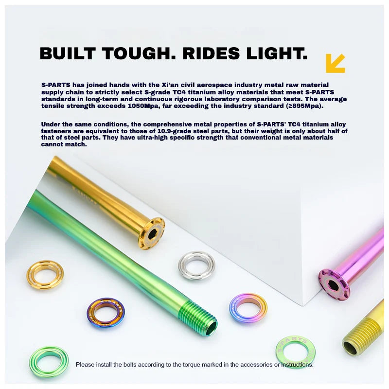 S-PARTS Tarmac SL8 Titanium Thru-Axle Set