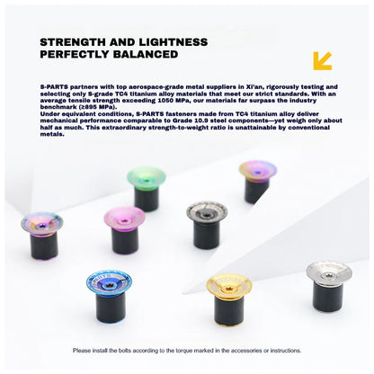 S-PARTS Titanium Expanding Bar End Plug Set