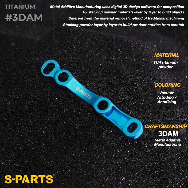 S-PARTS Titanium 3D Printed Flat Mount Front Brake Adapter for Shimano Road Disc Brakes
