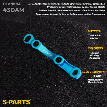 S-PARTS Titanium 3D Printed Flat Mount Front Brake Adapter for Shimano Road Disc Brakes