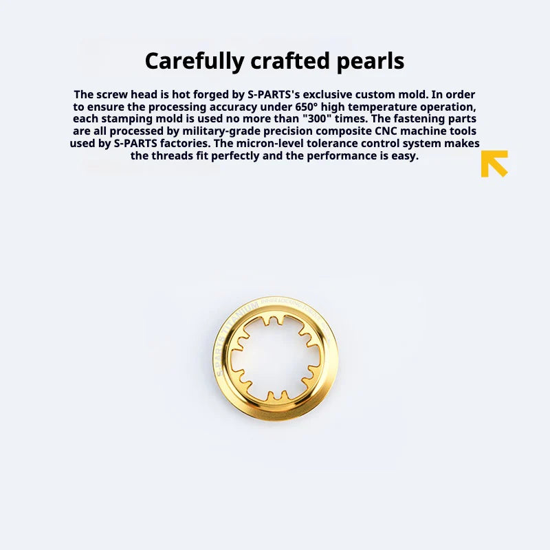 S-PARTS Titanium Alloy Center Lock Disc Rotor Lockring (1PCS)