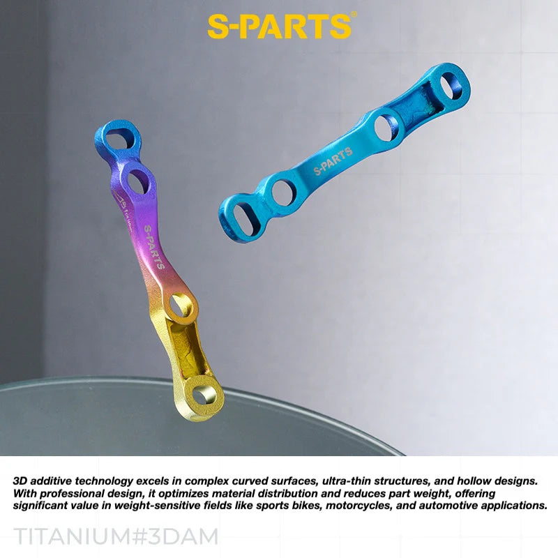 S-PARTS Titanium 3D Printed Flat Mount Front Brake Adapter for Shimano Road Disc Brakes