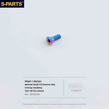 S-PARTS Titanium 3D Printed Flat Mount Front Brake Adapter for Shimano Road Disc Brakes