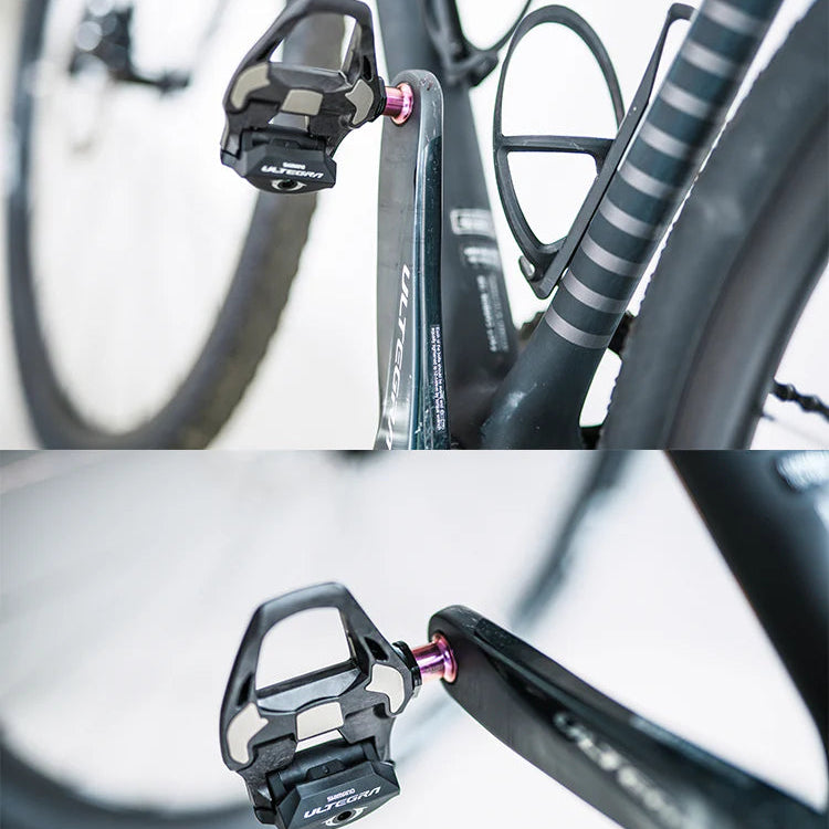 CHASER Titanium Pedal Axle Kit for Shimano 105 / Ultegra