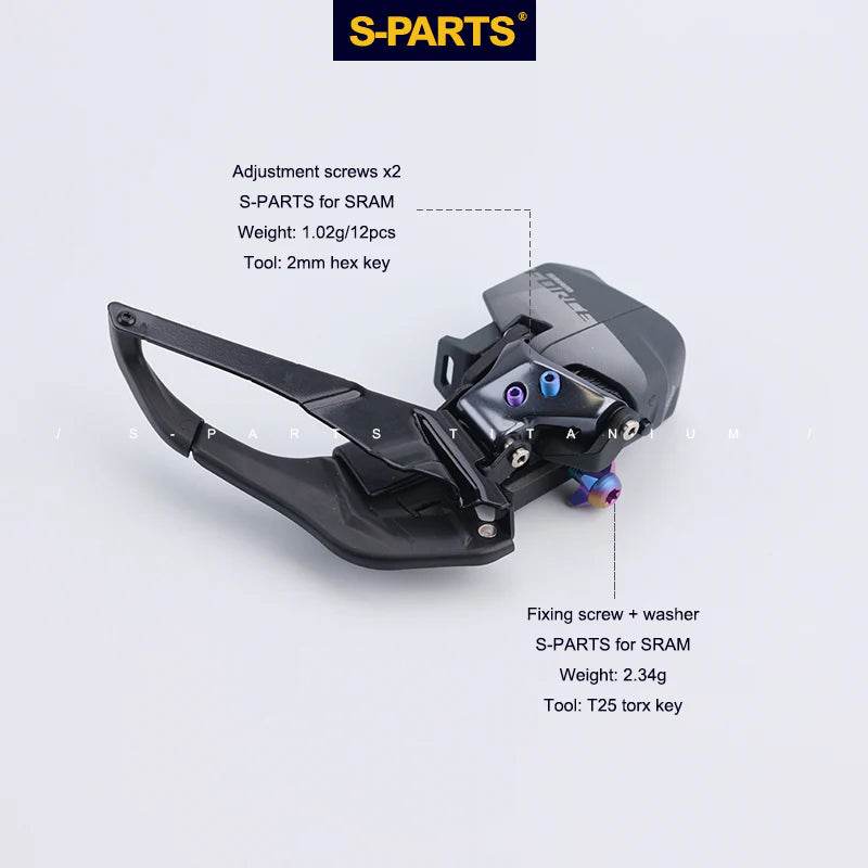 S-PARTS SRAM Red/Force/Rival | E1/D2 AXS Titanium Screw Upgrade Kit