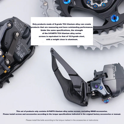 S-PARTS SRAM Red/Force/Rival | E1/D2 AXS Titanium Screw Upgrade Kit