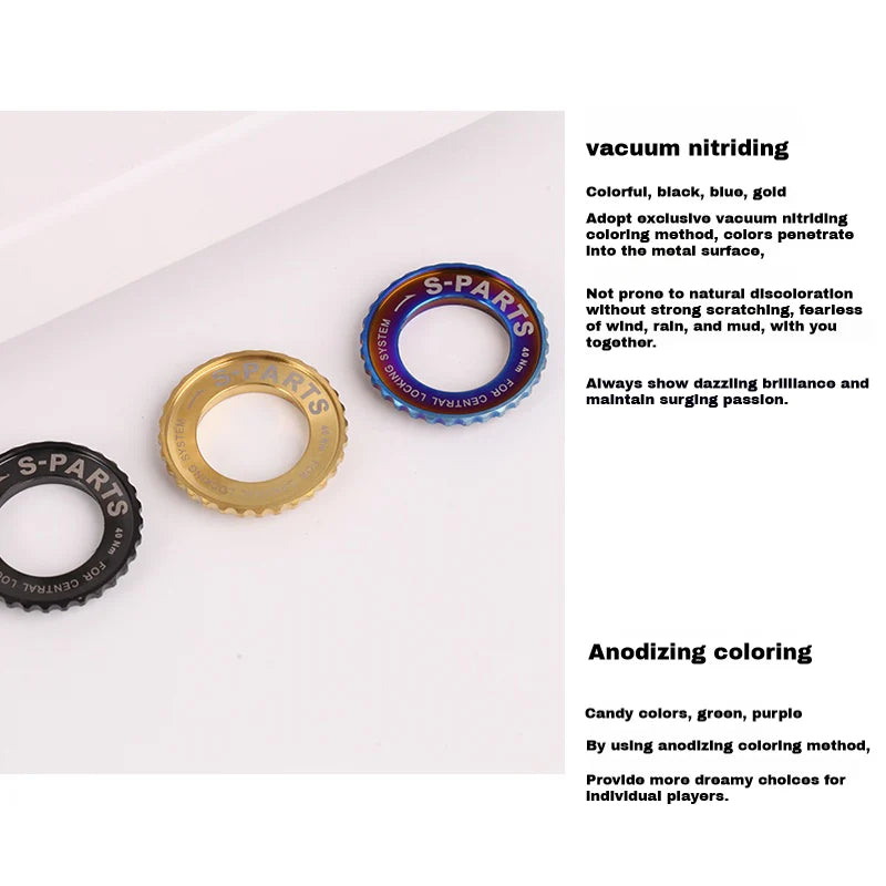 S-PARTS Titanium Alloy Center Lock Disc Rotor Lockring (1PCS)