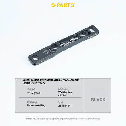 S-PARTS Titanium 3D Printed Flat Mount Front Brake Adapter for Shimano Road Disc Brakes